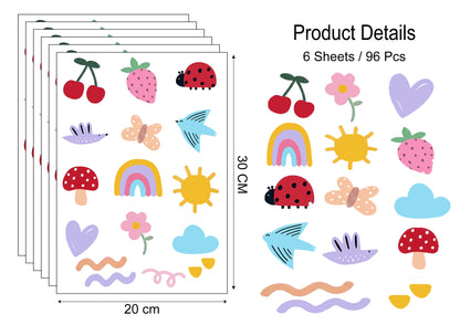 Sweet Garden Kids Wall Stickers – Strawberry & Sunshine Theme