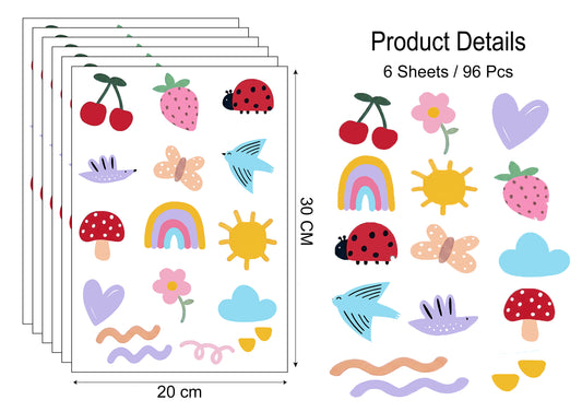 Sweet Garden Kids Wall Stickers – Strawberry & Sunshine Theme