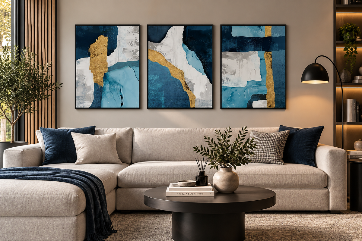 Golden Depths Triptych