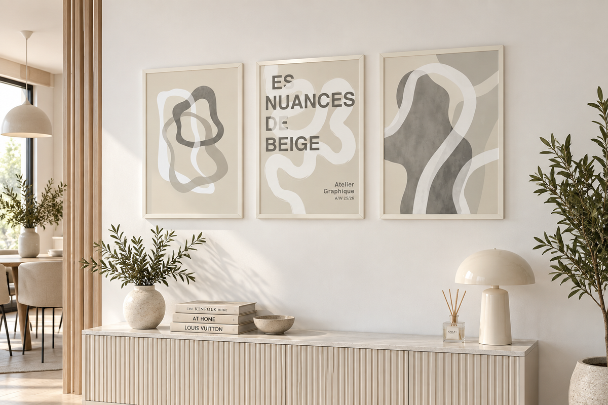 Abstract Beige Art