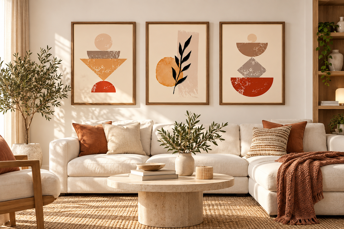 Desert Geometry – Minimalist Warm Tones