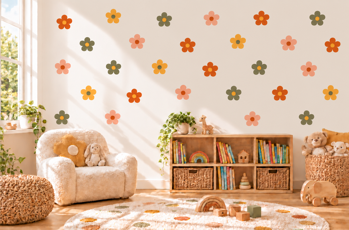 Colorful Floral Wall Stickers