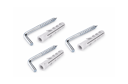3 L-Shaped wall screws