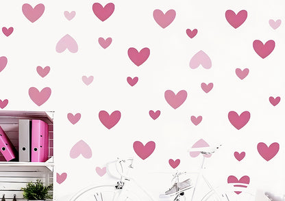 Sweet Pink Hearts Stickers