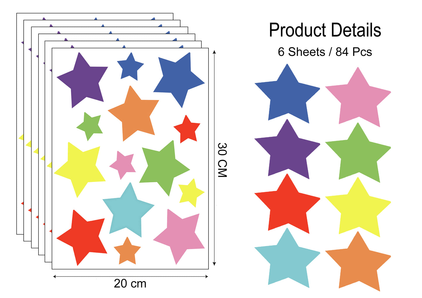 Stars Wall Stickers – Peel and Stick Kids Room Decor